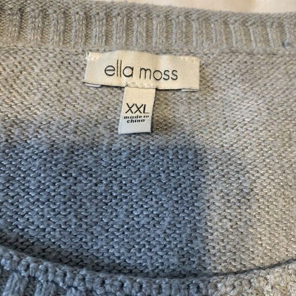 Ella Moss Anthropologie Solid Gray Long Sleeve Crew Neck Knit Sweater Xxl - Picture 3 of 4